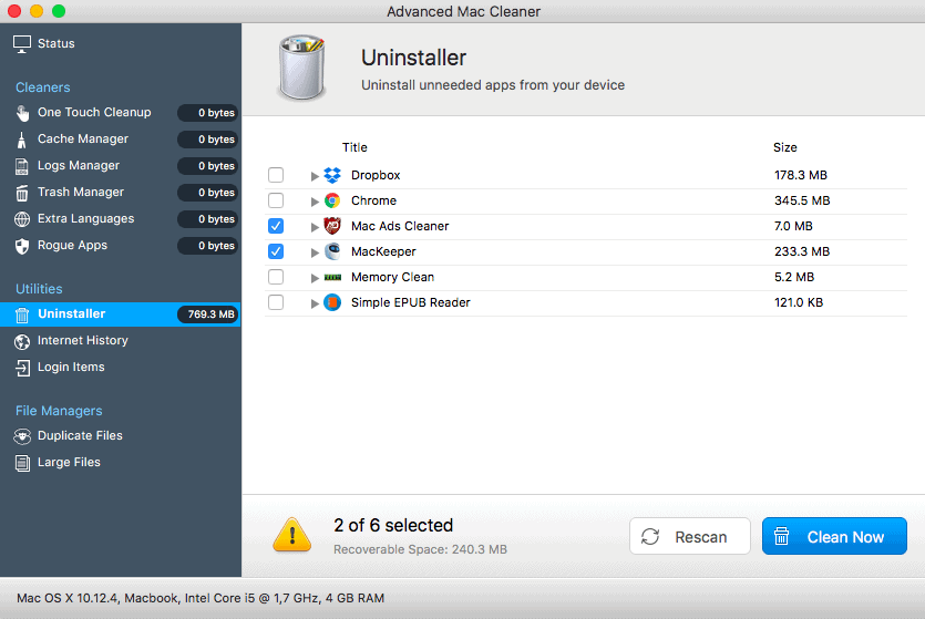 free download advanced mac cleaner